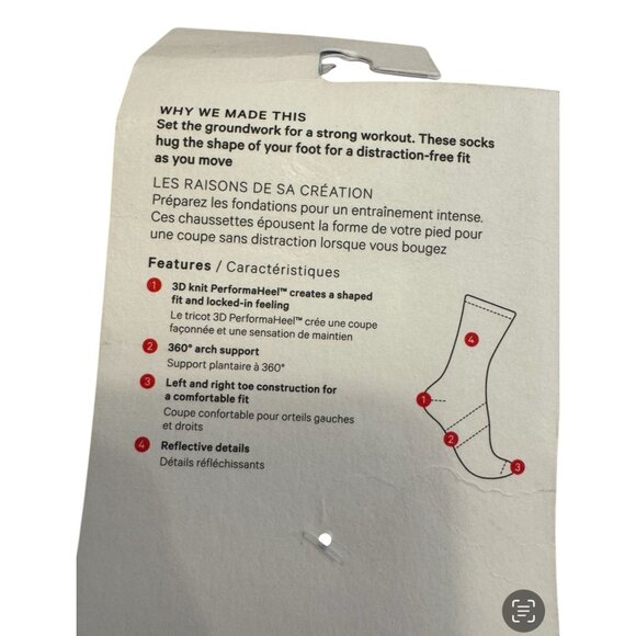 Lululemon power stride socks crew length size lg - Picture 5 of 5